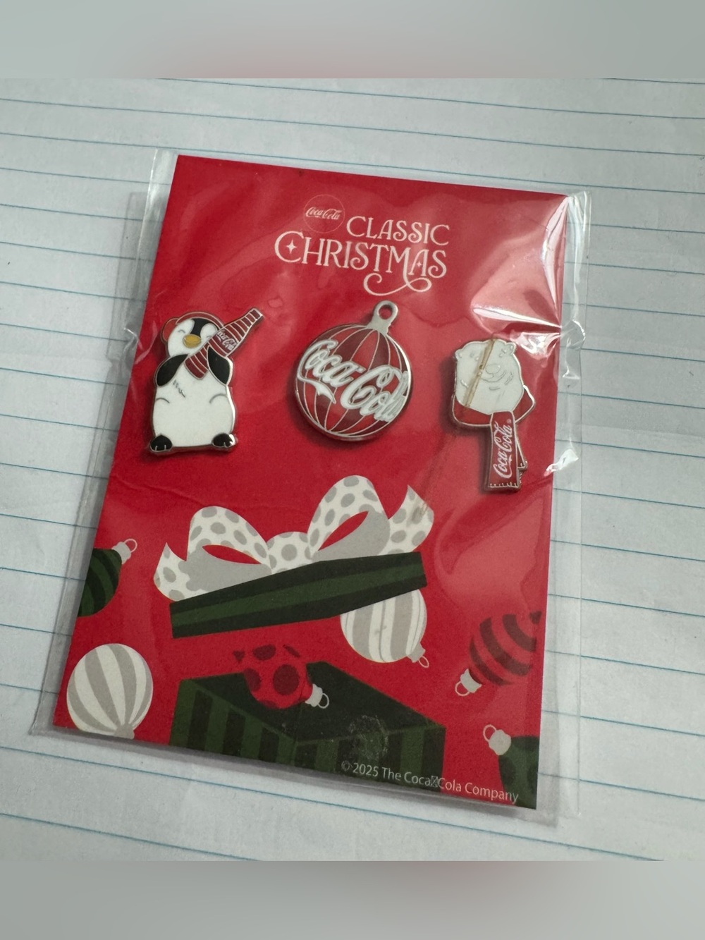 2025 Coca Cola Classic Christmas Exclusive Collectable Pins
